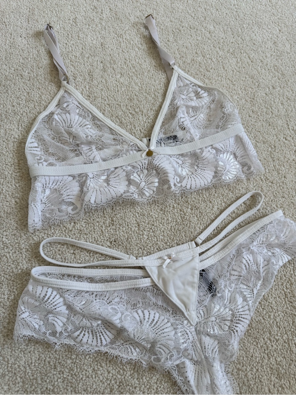 Gooseberry Intimates Lace Set in Ivory